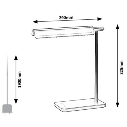 Rabalux - Dimbare LED Tafel Aanraak Lamp LED/7W/230V 3000K/4000K/6500K