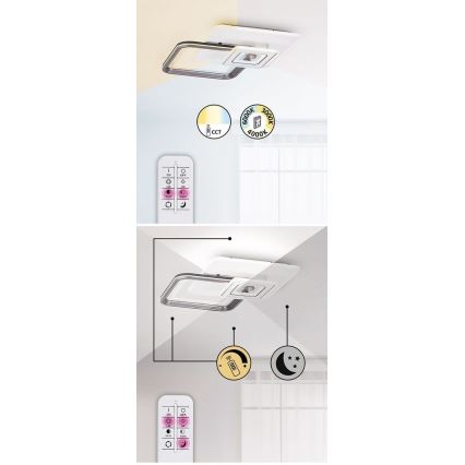 Rabalux - Dimbare LED Hanglamp voor Oppervlak Montage LED/48W/230V 3000K/4000K/6000K + AB