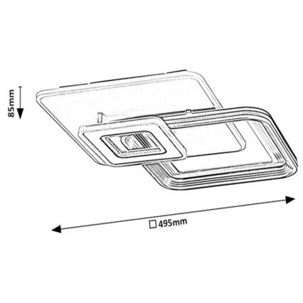 Rabalux - Dimbare LED Hanglamp voor Oppervlak Montage LED/48W/230V 3000K/4000K/6000K + AB