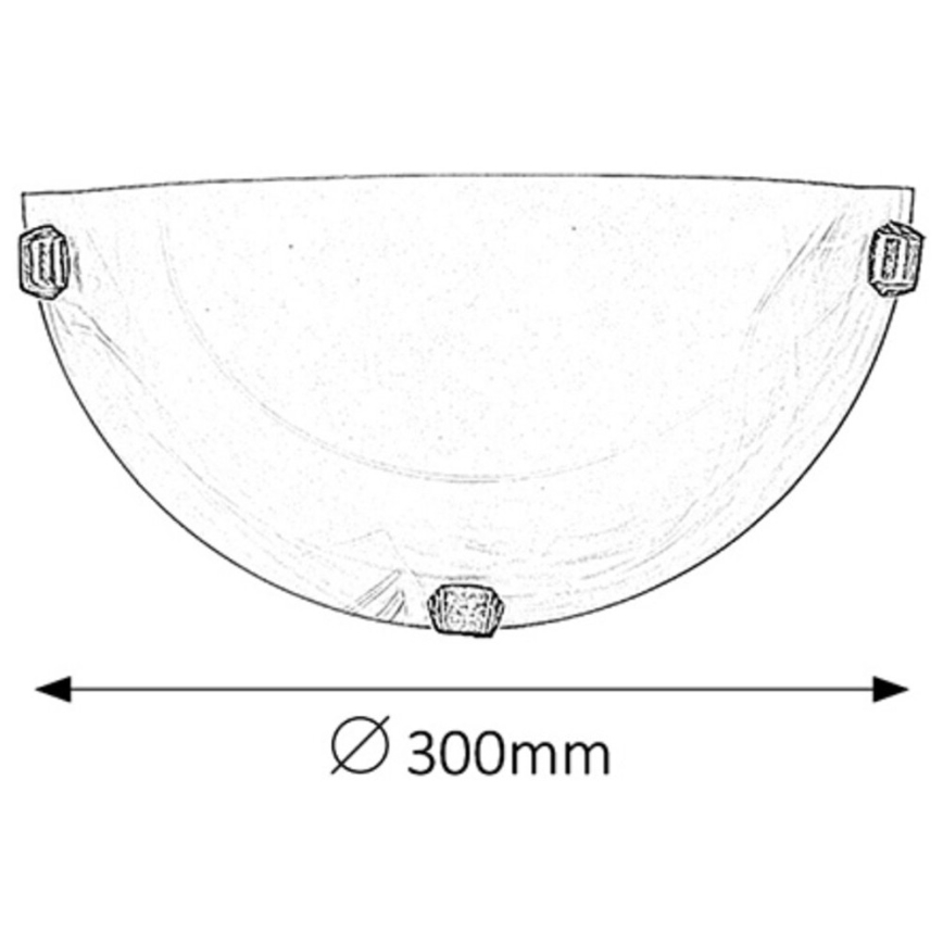 Rabalux - Wandlamp 1xE27/60W/230V met albastglas