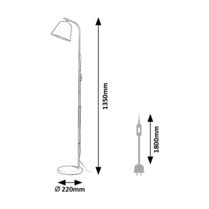 Rabalux - Staande lamp 1xE27/25W/230V