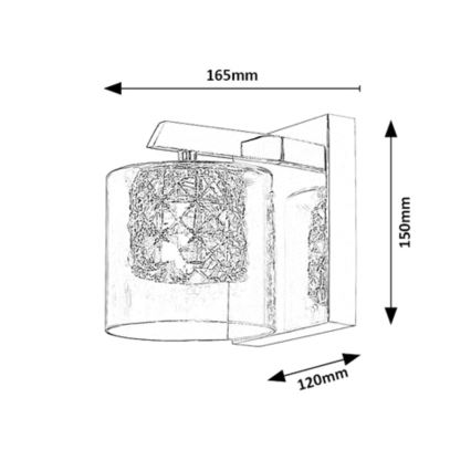 Rabalux - Kristallen Wand Lamp 1xG9/40W/230V