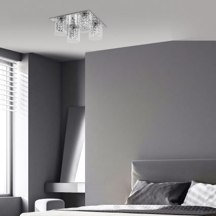 Rabalux - Kristallen plafondlamp 4xG9/40W/230V