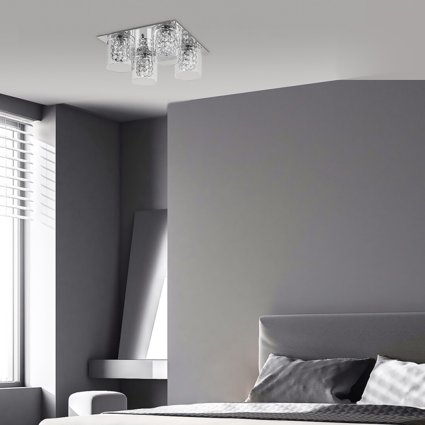 Rabalux - Kristallen plafondlamp 4xG9/40W/230V