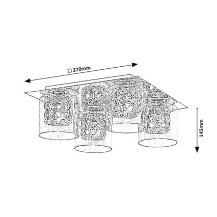 Rabalux - Kristallen plafondlamp 4xG9/40W/230V