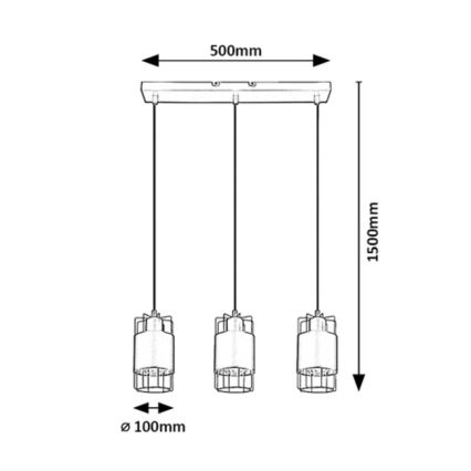 Rabalux - Hanglamp aan een koord 3xE27/40W/230V