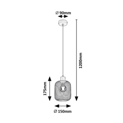 Rabalux - Hanglamp aan een koord 1xE27/60W/230V