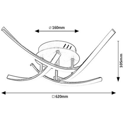 Rabalux - LED Opbouwlamp 4xLED/30W/230V 4000K