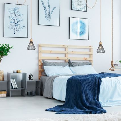Rabalux - Hanglamp aan kabel 1xE27/40W/230V zwart/beuk