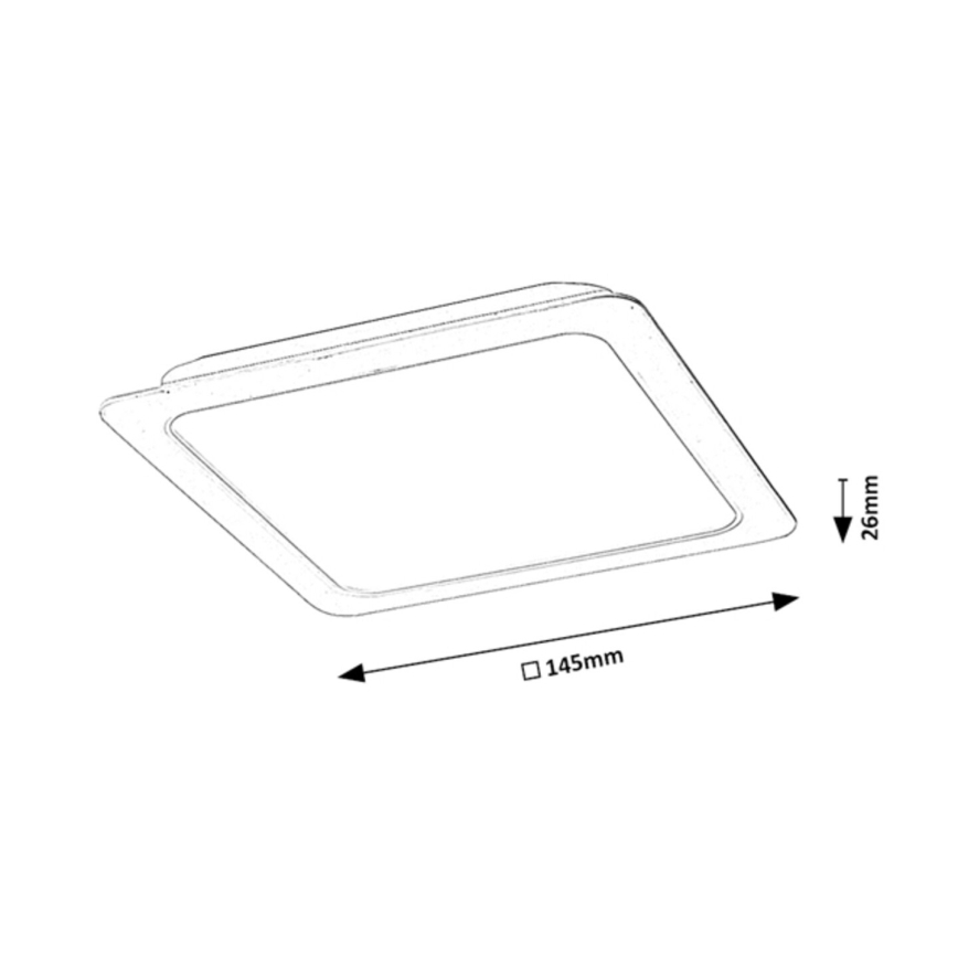 Rabalux - LED  Inbouwverlichting LED/12W/230V 14,5x14,5 cm