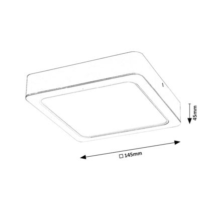 Rabalux - LED Plafondlamp LED/12W/230V 14,5x14,5 cm