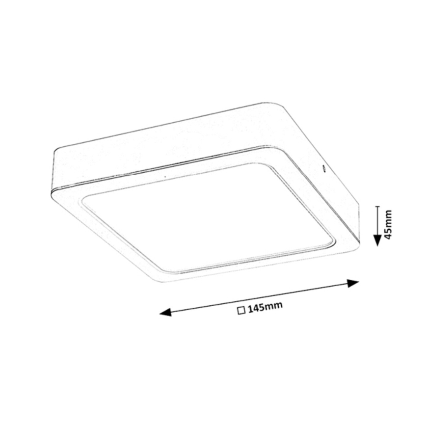 Rabalux - LED Plafondlamp LED/12W/230V 14,5x14,5 cm