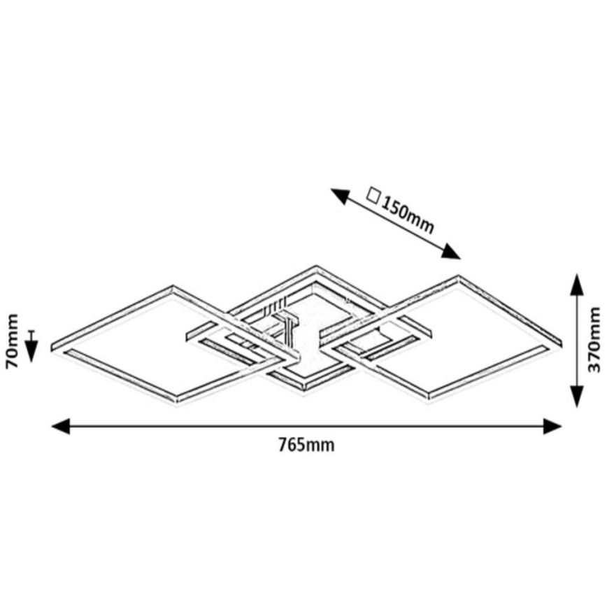 Rabalux - LED hanglamp voor oppervlak montage LED/43W/230V glanzend chroom 