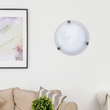 Rabalux - Plafondlamp 1xE27/60W/230V alabasterglas