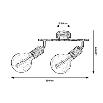 Rabalux - Spot 2xE27/25W/230V