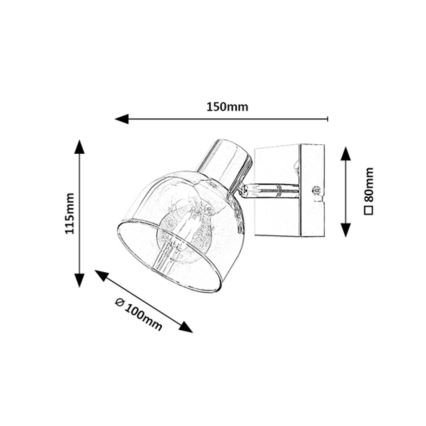 Rabalux - Wandspot 1xE14/40W/230V