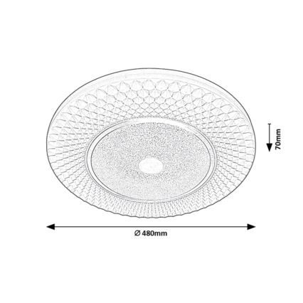 Rabalux - Dimbare LED Plafond Lamp LED/72W/230V 3000-6500K + afstandsbediening