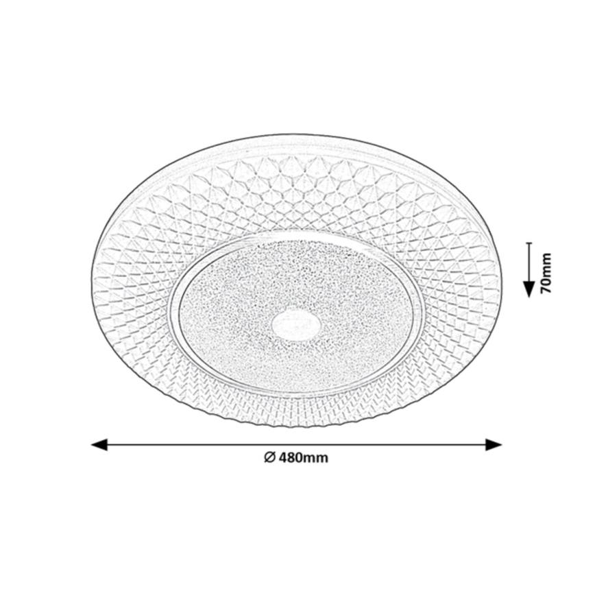 Rabalux - Dimbare LED Plafond Lamp LED/72W/230V 3000-6500K + afstandsbediening