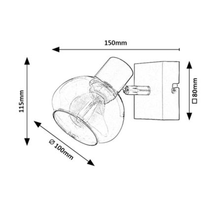 Rabalux - Wandspot 1xE14/40W/230V