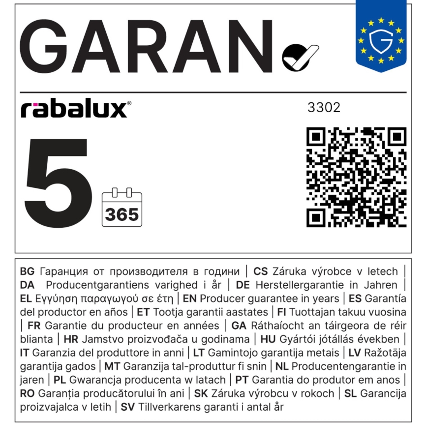 Rabalux - Plafondlamp 2xE27/60W/230V albastglas