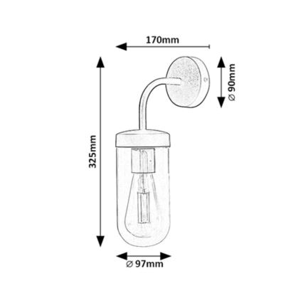 Rabalux - Badkamer wandlamp 1xE27/60W/230V glanzend chroom