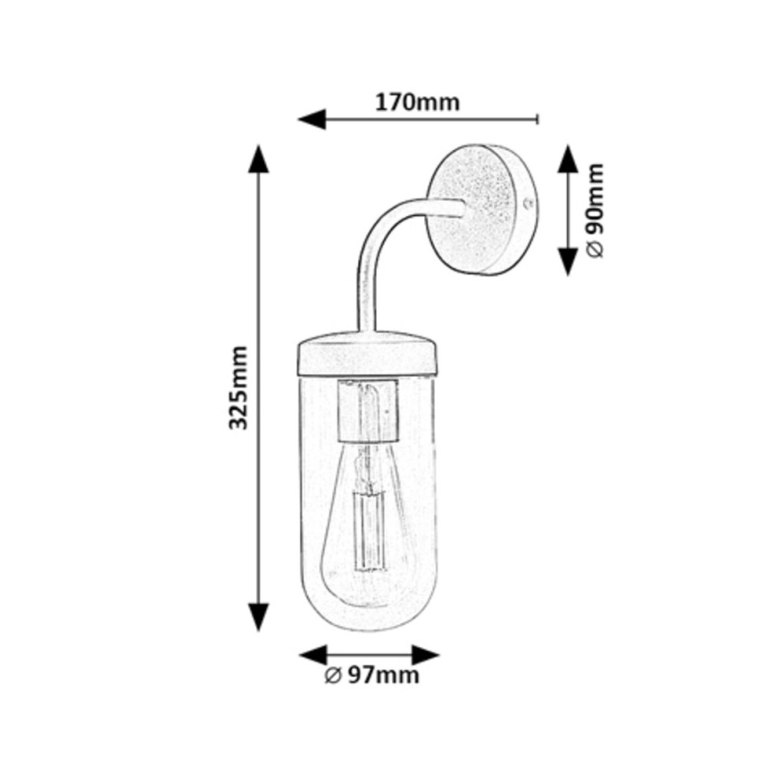 Rabalux - Badkamer wandlamp 1xE27/60W/230V glanzend chroom