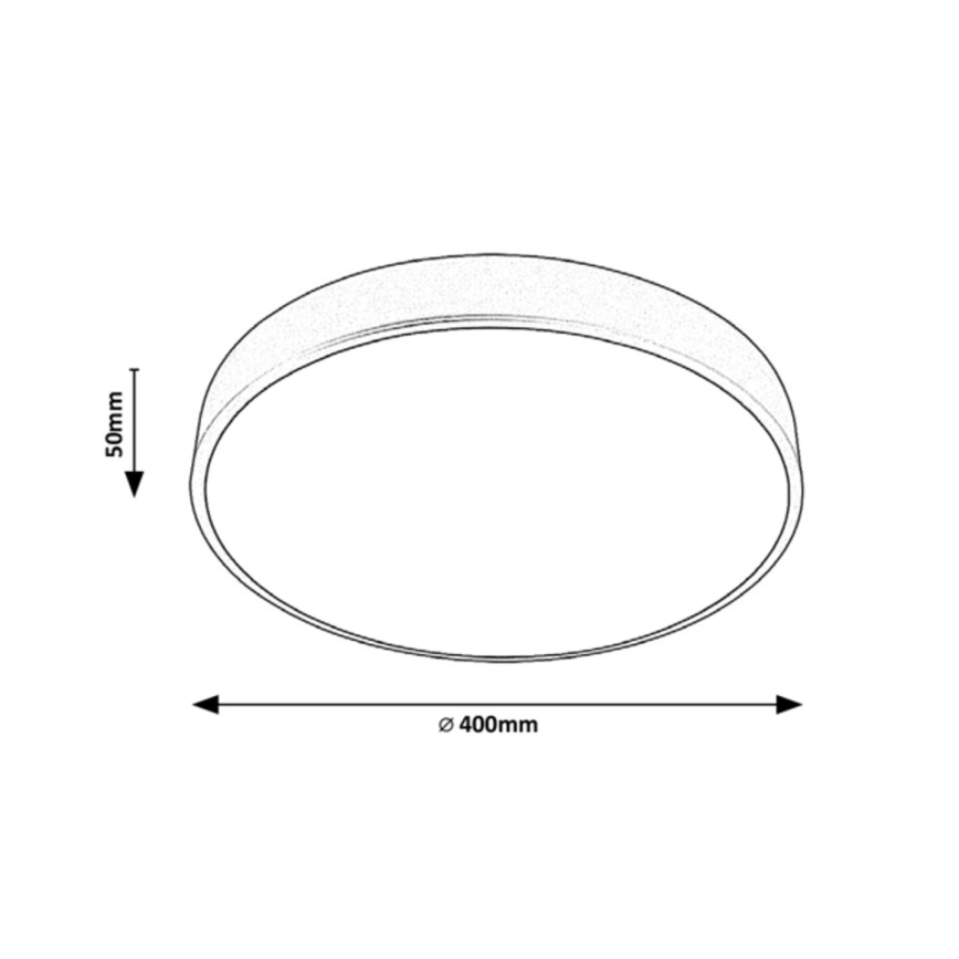 Rabalux - LED plafondlamp LED/36W/230V Ø 40 cm zwart