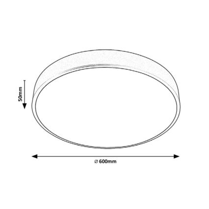 Rabalux - Dimbare LED plafondlamp LED/60W/230V 60 cm + afstandsbediening