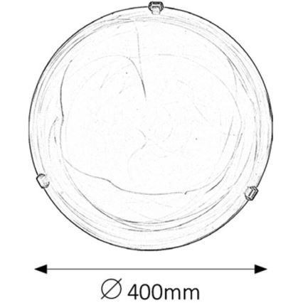 Rabalux - Plafondlamp 2xE27/60W/230V albastglas
