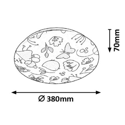 Rabalux 3416 - LED Plafondverlichting kinderkamer HANKA LED/24W/230V