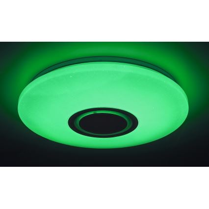 Rabalux - LED RGB dimbare plafondlamp met ingebouwde luidspreker, LED/24W/230V, Wi‑Fi Tuya + afstandsbediening, Ø 40 cm