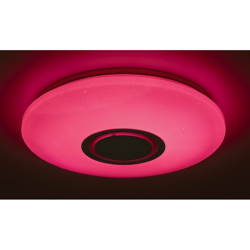 Rabalux - LED RGB dimbare plafondlamp met ingebouwde luidspreker, LED/24W/230V, Wi‑Fi Tuya + afstandsbediening, Ø 40 cm
