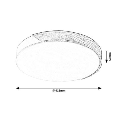 Rabalux - LED Plafondlamp LED/24W/230V zwart/eiken