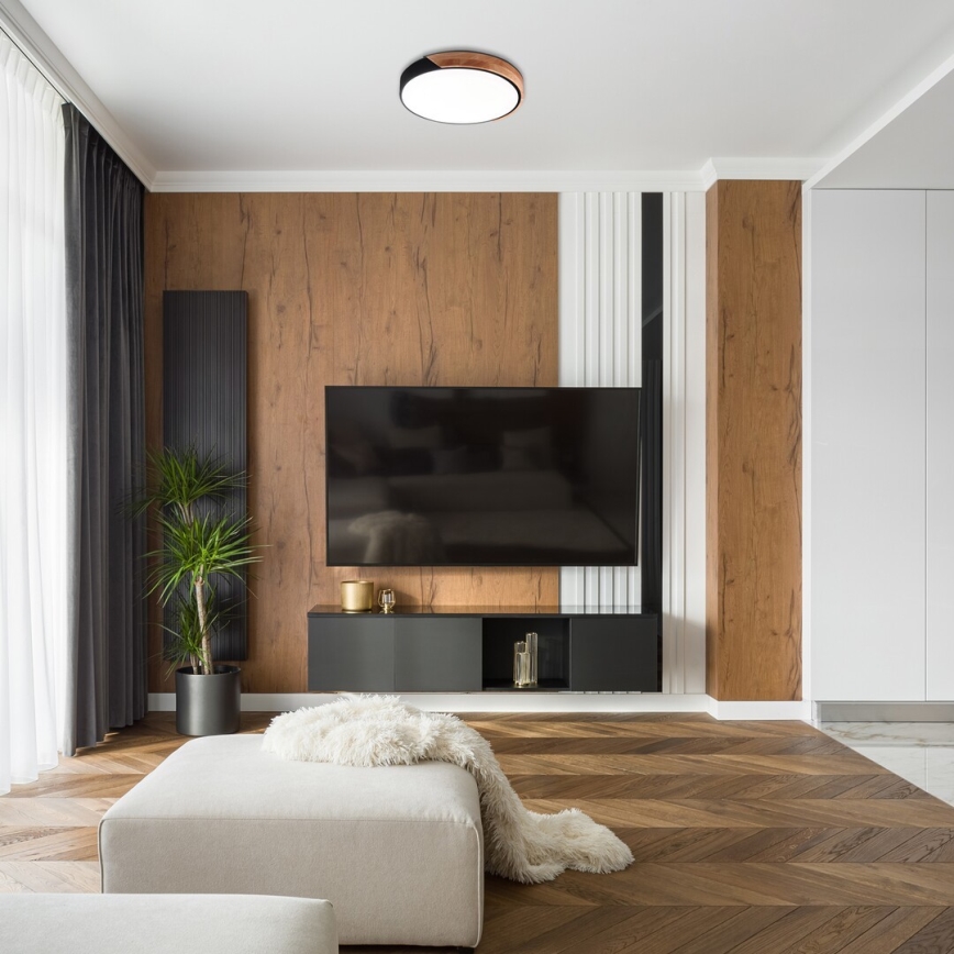 Rabalux - LED plafondlamp LED/24W/230V zwart/eiken Ø 41,5 cm