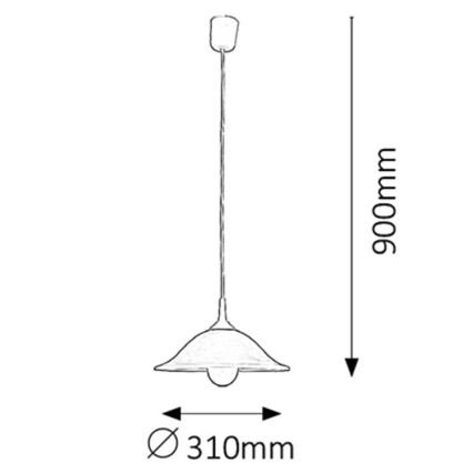 Rabalux - Hanglamp 1xE27/60W/230V