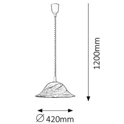 Rabalux - Hanglamp 1xE27/60W/230V