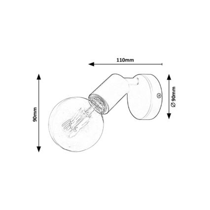 Rabalux - Wand Spot LAMAR 1x E27 / 40W / 230V