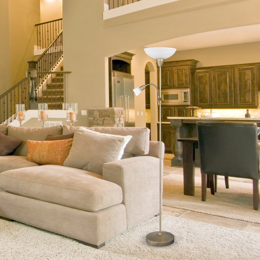 Rabalux - Vloerlamp 1xE27/60W+1xE14/40W