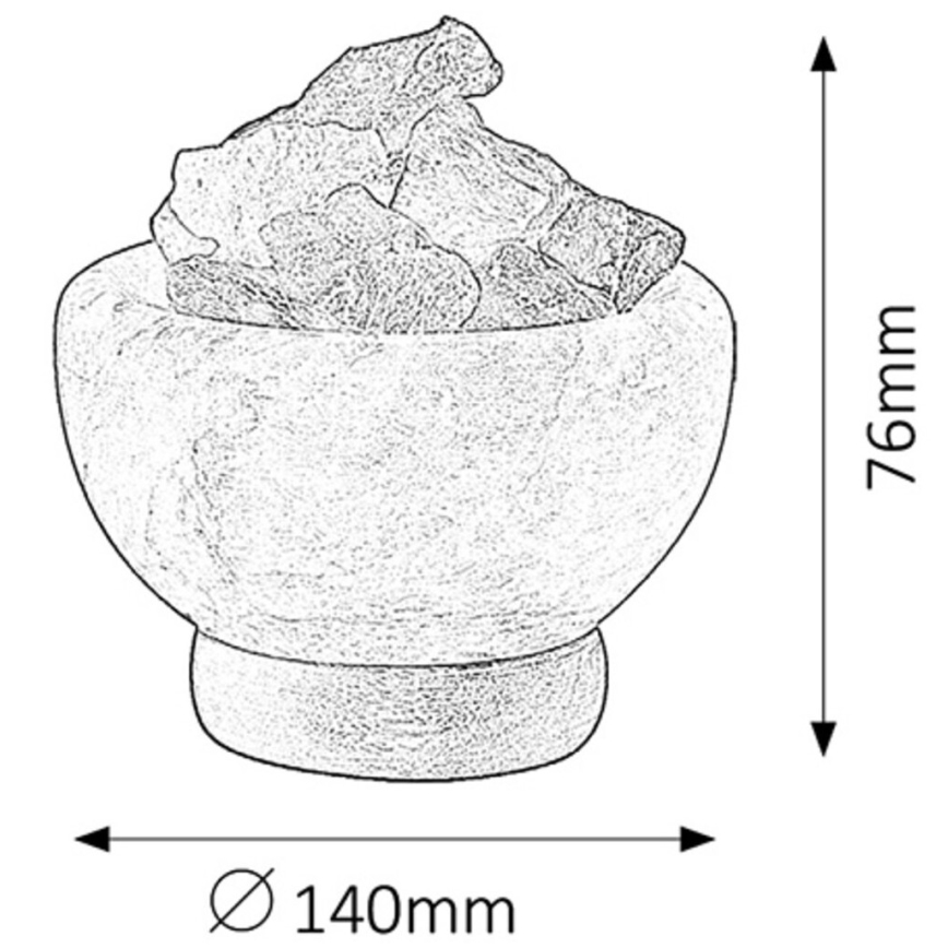 Rabalux - Zoutlamp 1xE14/15W/230V 3,2 kg