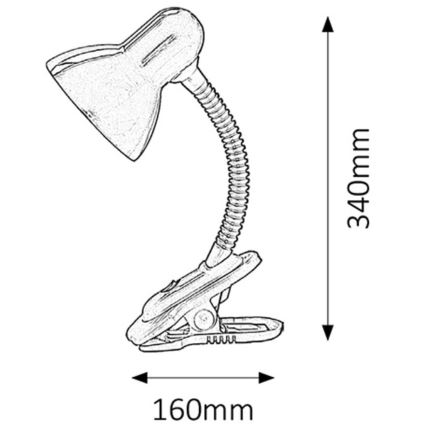 Rabalux - Lamp met klem 1xE27/40W/230V