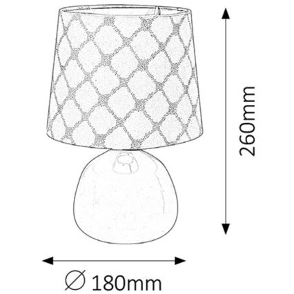 Rabalux - Tafellamp 1xE14/40W rozig