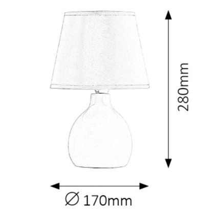 Rabalux - Tafellamp 1xE14/40W/230V wit
