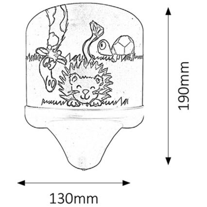 Rabalux - Kinderwandlamp E14/7W/230V