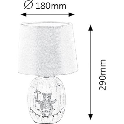 Rabalux - Tafellamp voor kinderen 1xE14/40W/230V