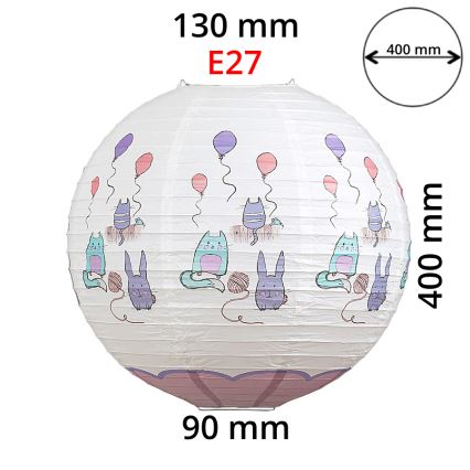 Rabalux 4632 - Kinderlampenkap voor kinderhanglamp CATHY E27, Ø 40 cm