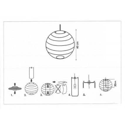 Rabalux 4633 - Kinderlampenkap voor kinderkroonluchter LEON E27 diameter 40 cm