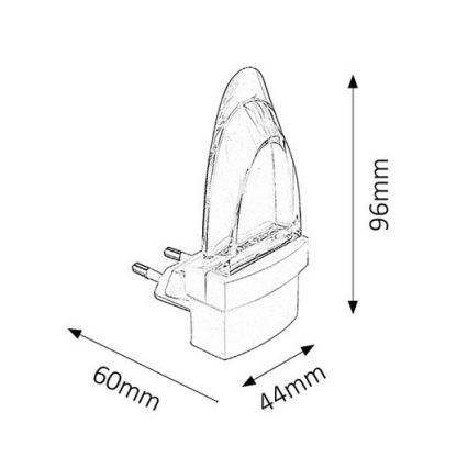 Rabalux - LED Stopcontact lampje 1xLED/0,5W/230V