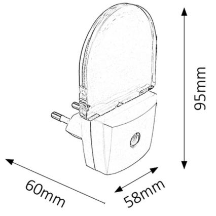 Rabalux - LED Stopcontact lampje 1xLED/0,5W/230V