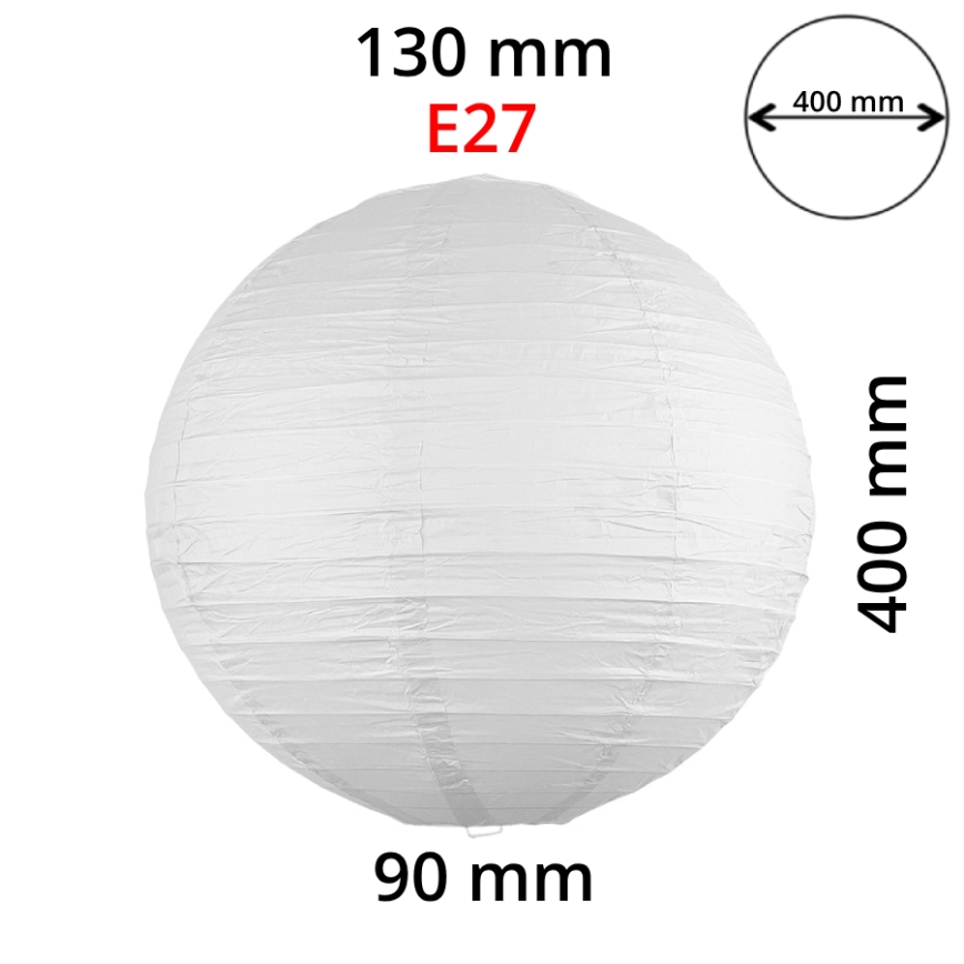 Rabalux 4898 - Lampenkap voor kroonluchter RICE wit E27 diameter 40 cm