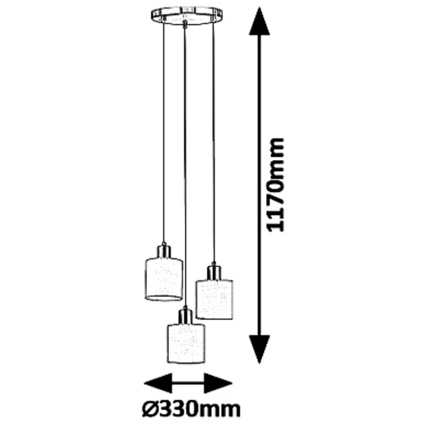 Rabalux 5012 - Hanglamp aan koord NATINA 3xE14/25W/230V